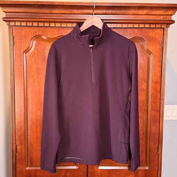 Lululemon Surge Warm Reflective 1/2‑Zip Pullover Men’s M – Dark Plum - Picture 1 of 7